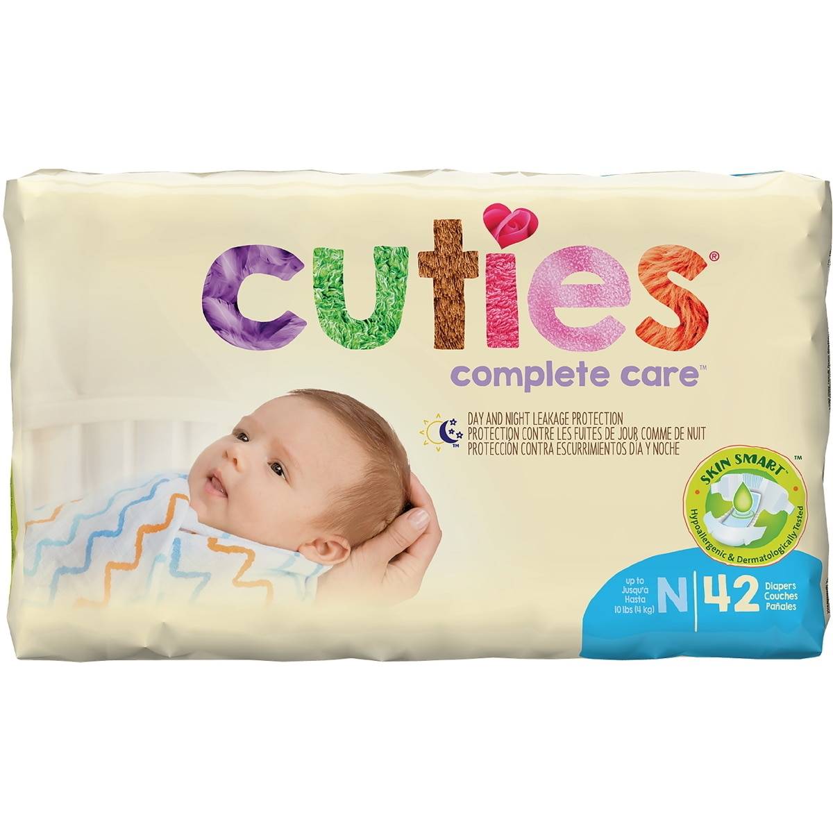 Newborn baby diaper pack, Cuties Complete Care, up to 42-count