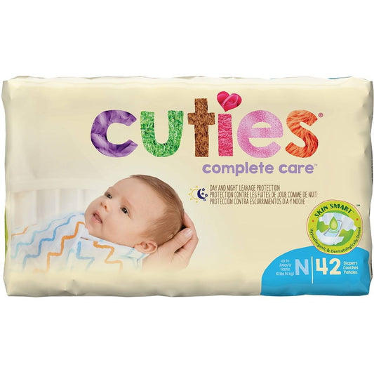 Newborn baby diaper pack, Cuties Complete Care, up to 42-count