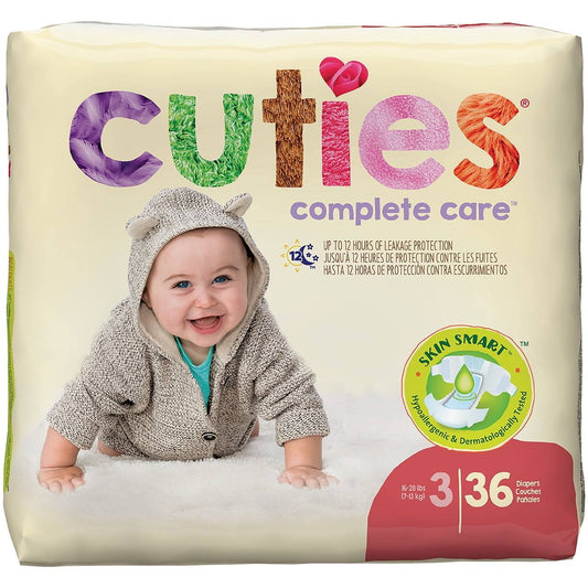 Baby diapers Size 3, pack of 36, complete care absorbent diaper pack