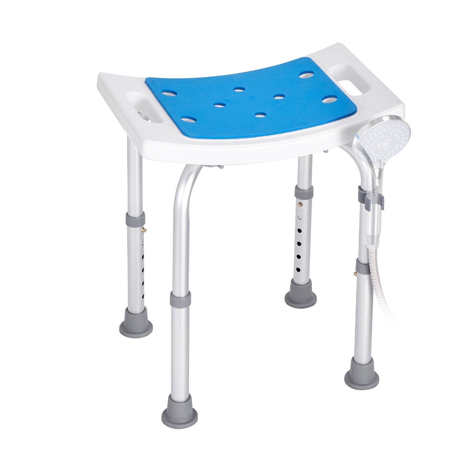 Shower Chair, Adjustable Height Shower Stool, Shower Seat for Inside Shower or Tub, Non-Slip Bench Bathtub Stool Seat for Elderly Disabled Handicap, 350 LBS Capacity VYSN