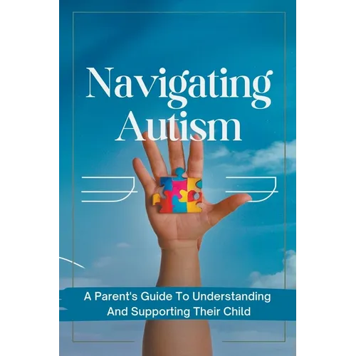 Autism parenting guide paperback with colorful puzzle hand on blue cover