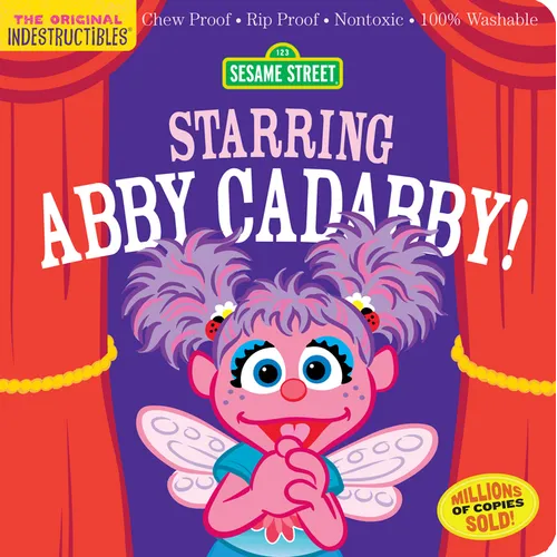 Children's board book cover with Abby Cadabby fairy character and Sesame Street title