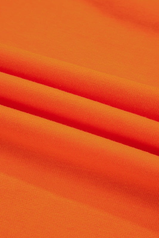 Warm red knit fabric with white stripe band detail