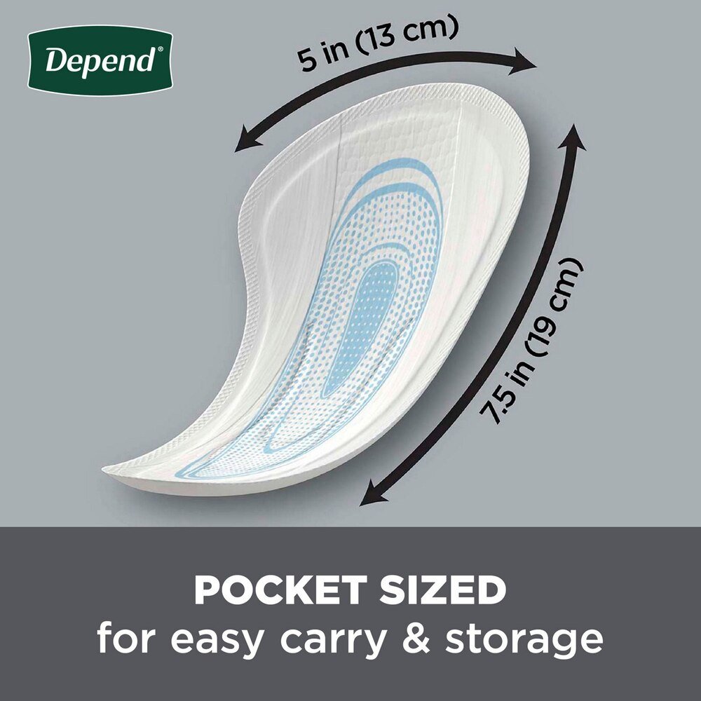 White men’s incontinence shield, curved fit with blue absorbent center; 5 in x 7 in