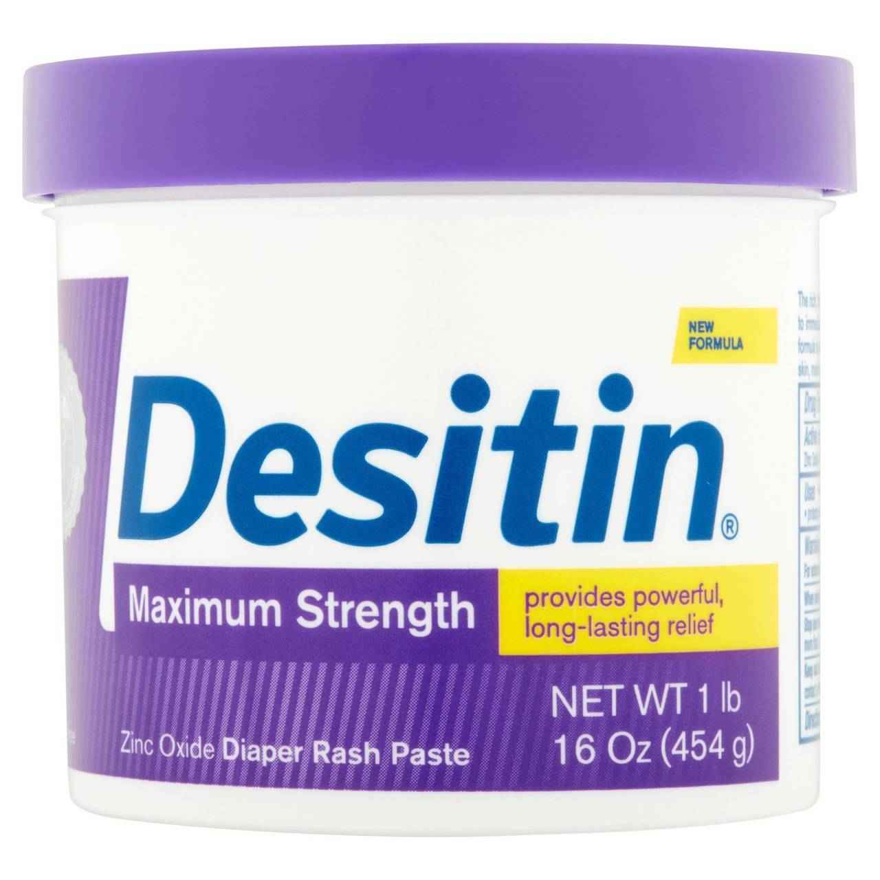 Diaper rash paste jar, Maximum Strength zinc oxide, 16 oz (454 g)