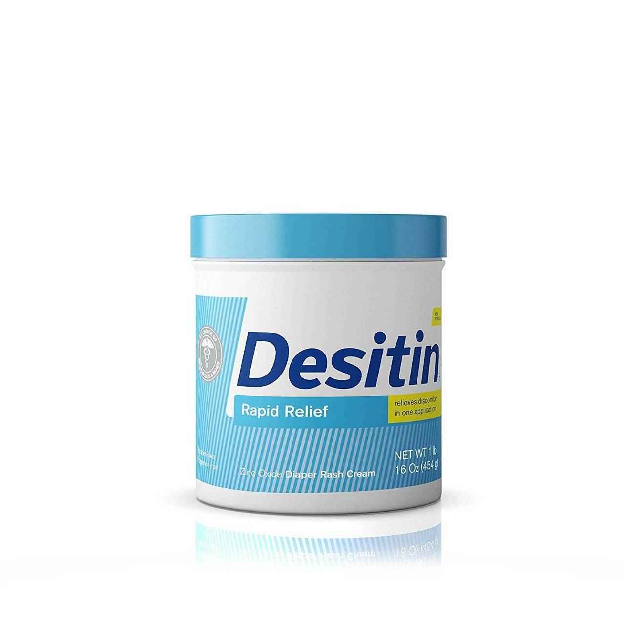 Desitin Rapid Relief zinc oxide diaper rash cream jar, 16 oz
