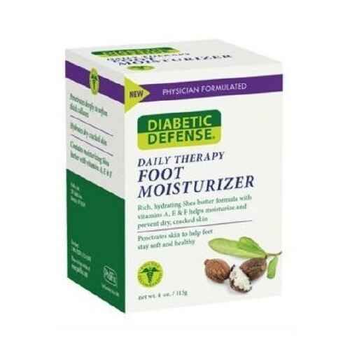 Diabetic Defense Daily Therapy Foot Moisturizer 4 oz jar box