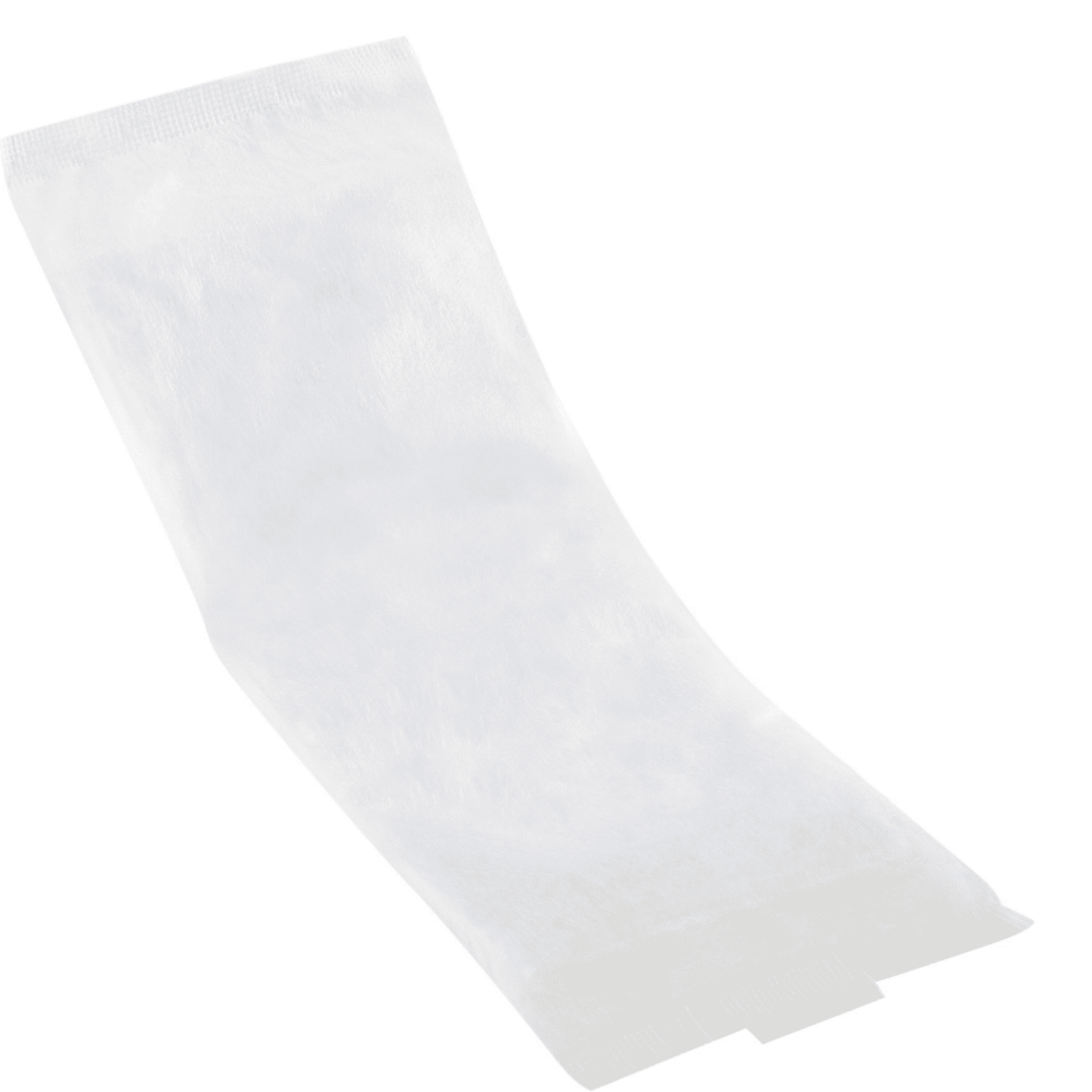 White incontinence liner pad sheet, unrolled with absorbent center