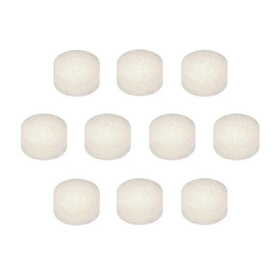 Replacement nebulizer compressor filter pads, round foam discs