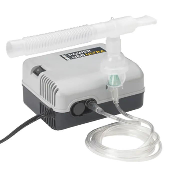 White Drive Power Neb Ultra nebulizer compressor with mouthpiece and tubing connection