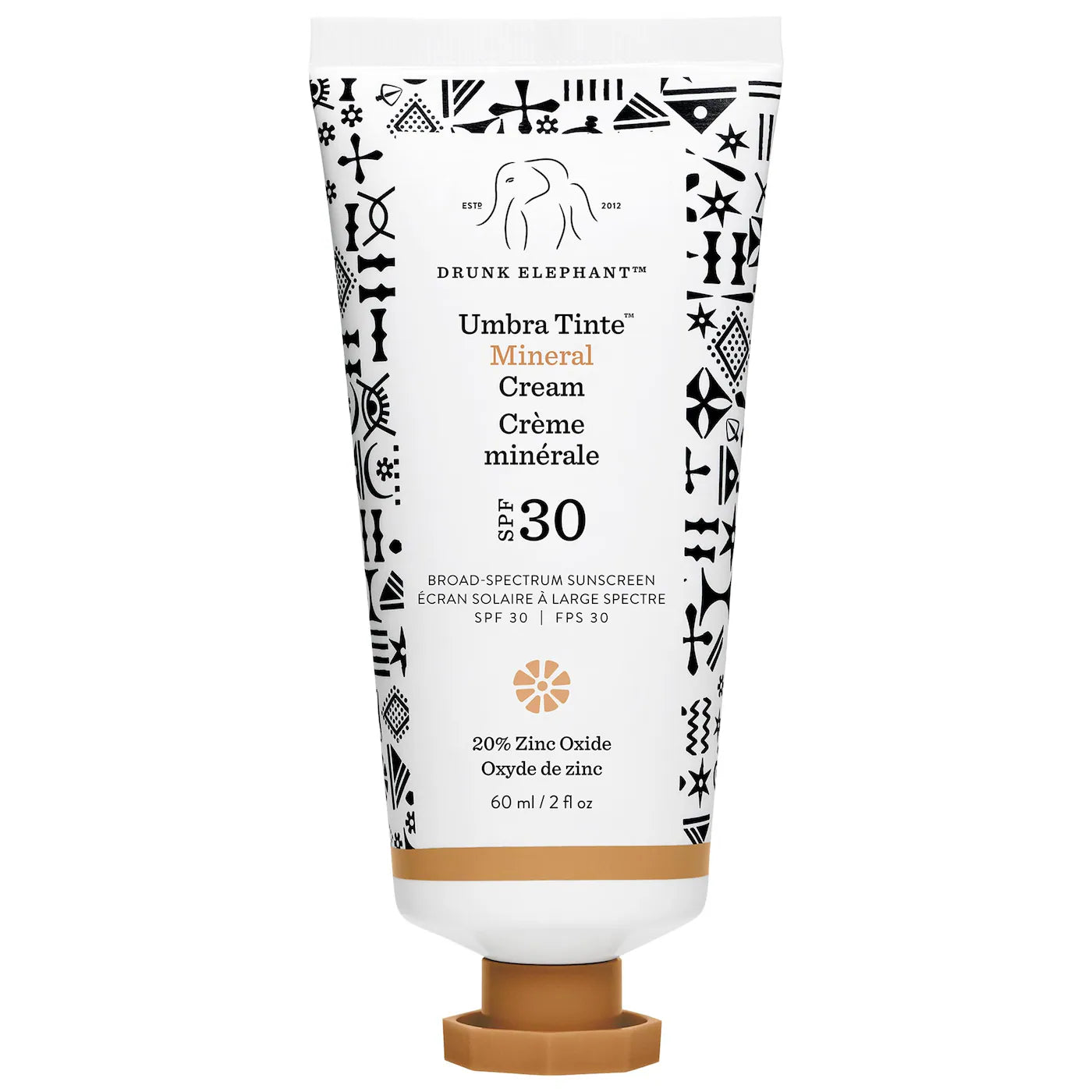 Drunk Elephant Umbra Tinte 100% Mineral Cream SPF 30/PA+++ Tinted Face Sunscreen 2 OZ Nava Beauty
