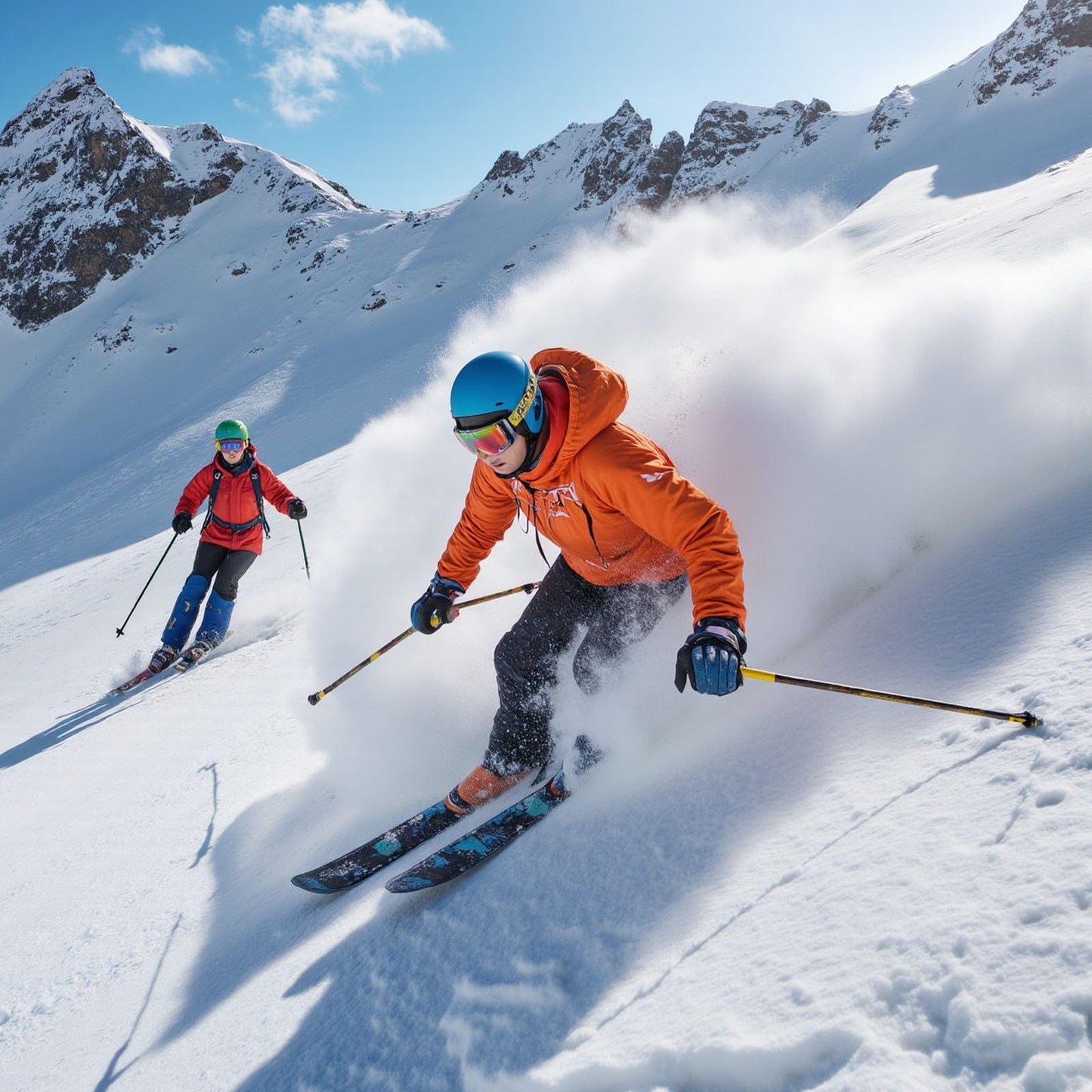 Heated socks worn on skis, black with gray toe and heel accents