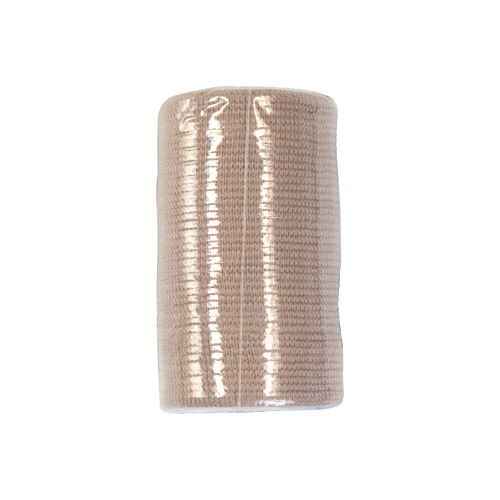 Beige elastic bandage roll, non-sterile, 3 in x 5 yd