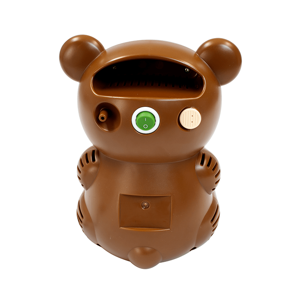 Brown bear compressor nebulizer front with green indicator light and control buttons