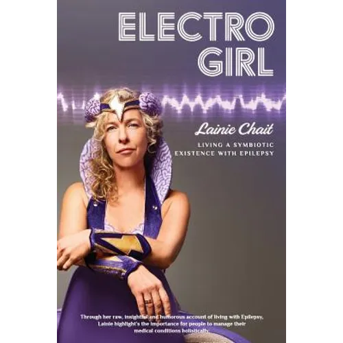 Paperback book cover with woman portrait, purple tones, 'Electro Girl' title.