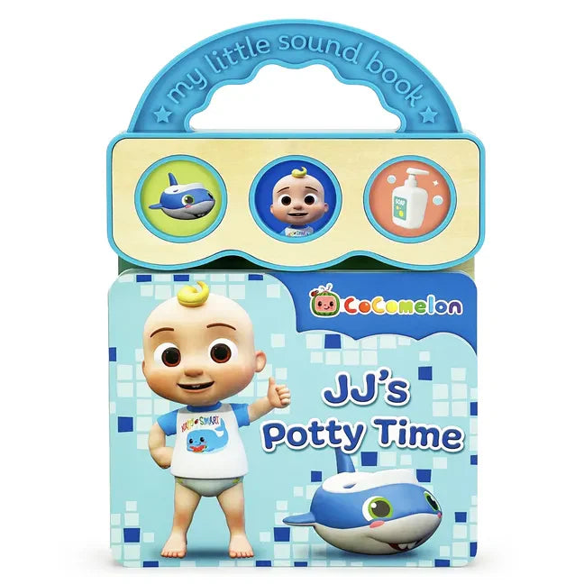 Cocomelon J.J.'s Potty Time board book with handle and character illustrations