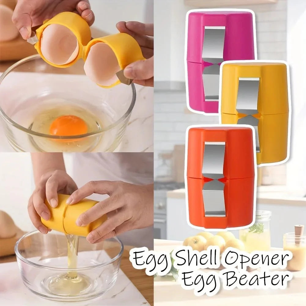 3 Pieces Egg Shell Easy Opener Set