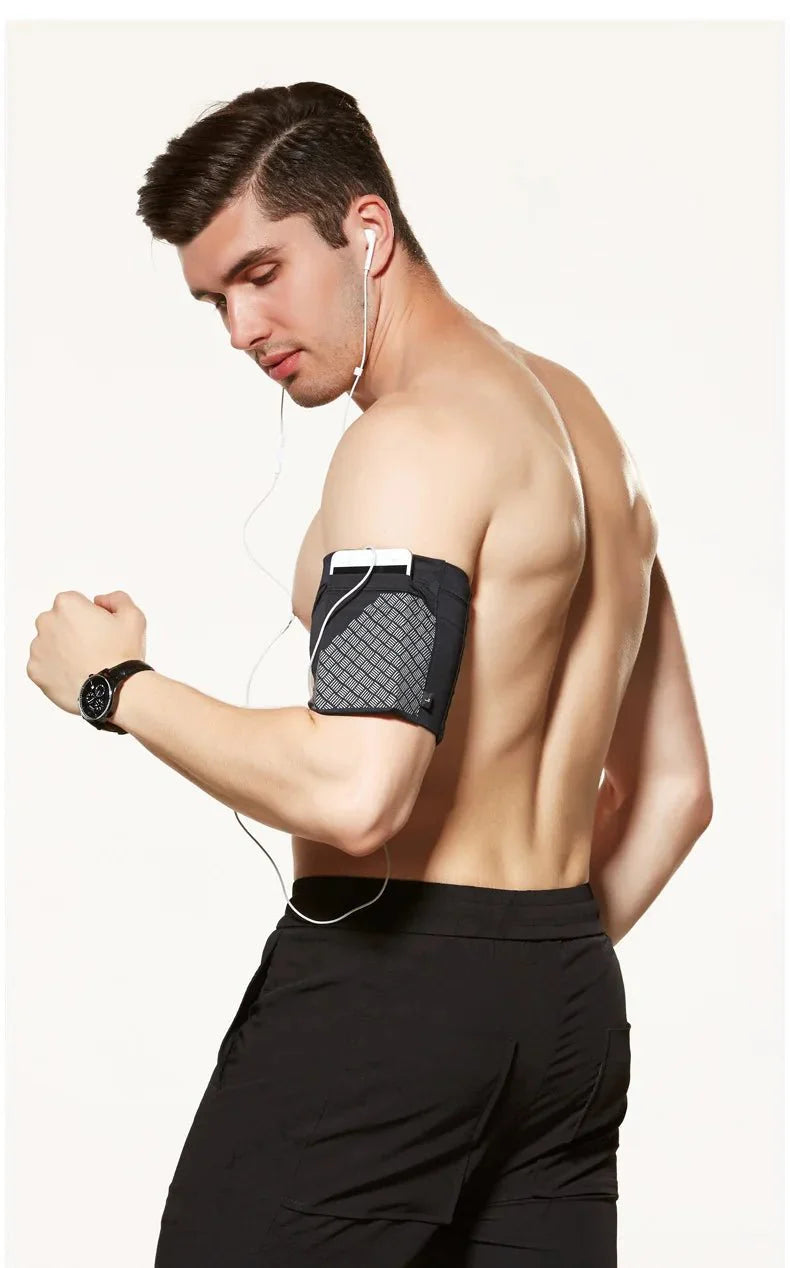 Elastic Running Arm Bag – Anti-Slip with Earphone Hole and Key Pocket