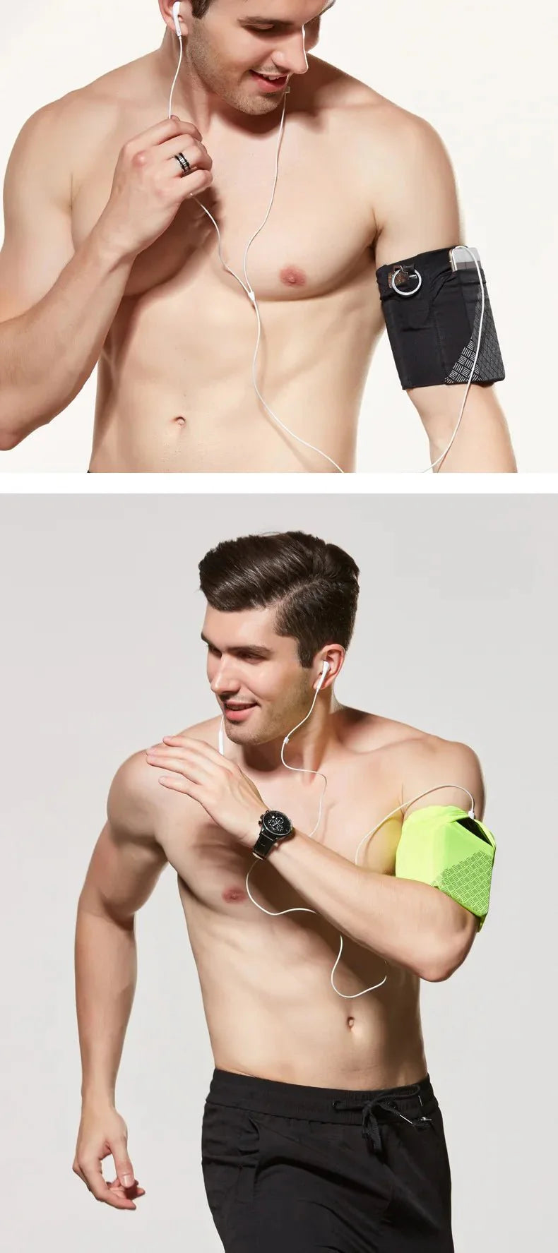 Elastic Running Arm Bag – Anti-Slip with Earphone Hole and Key Pocket