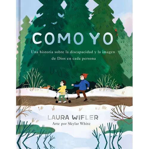 Hardcover book with green illustrated forest cover and two children walking