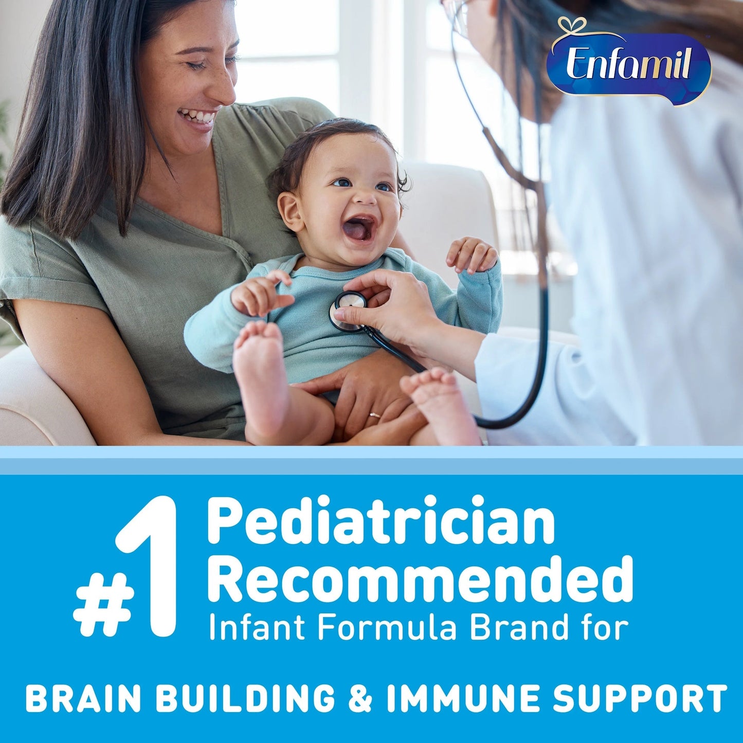 Pediatrician recommended infant formula label for EnfaCare