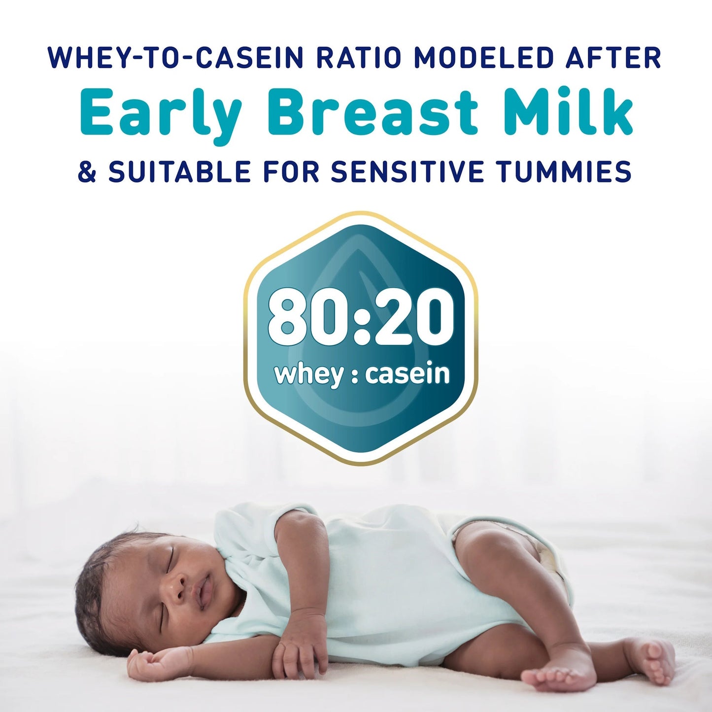 EnfaCare infant formula whey-to-casein ratio 80:20 for early breast milk