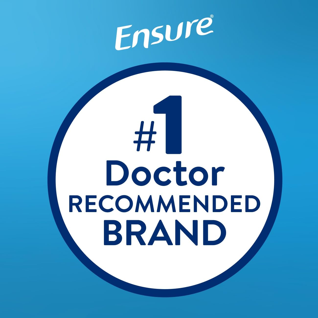 Doctor recommended brand badge for Ensure Clear nutrition drink