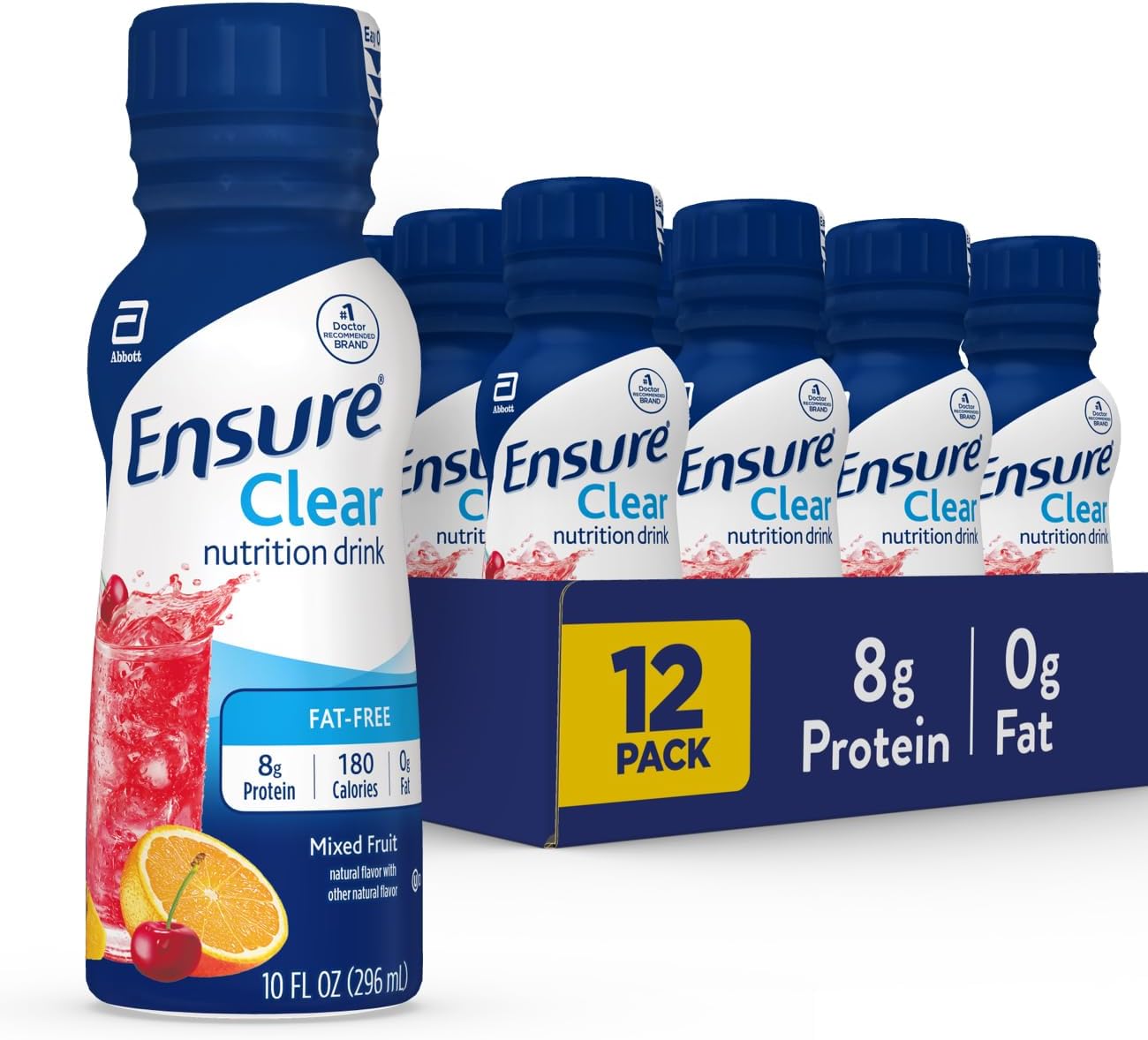 Ensure Clear mixed fruit nutrition drink, 10 fl oz bottles, case of 12