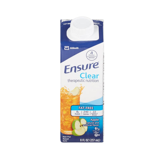 Ensure Clear therapeutic nutrition drink carton, Apple flavor, 8 fl oz