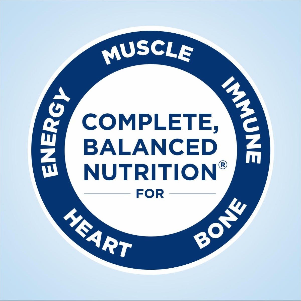 Complete, balanced nutrition for heart badge