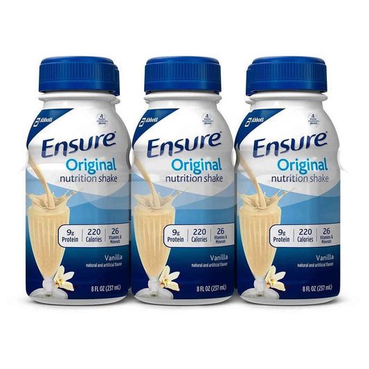 Ensure Original nutrition shake, vanilla 8 fl oz bottle, blue cap