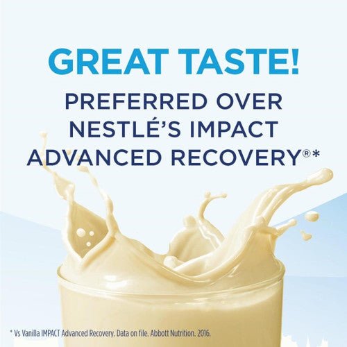 Vanilla shake swirl with “Great taste” preferred claim text