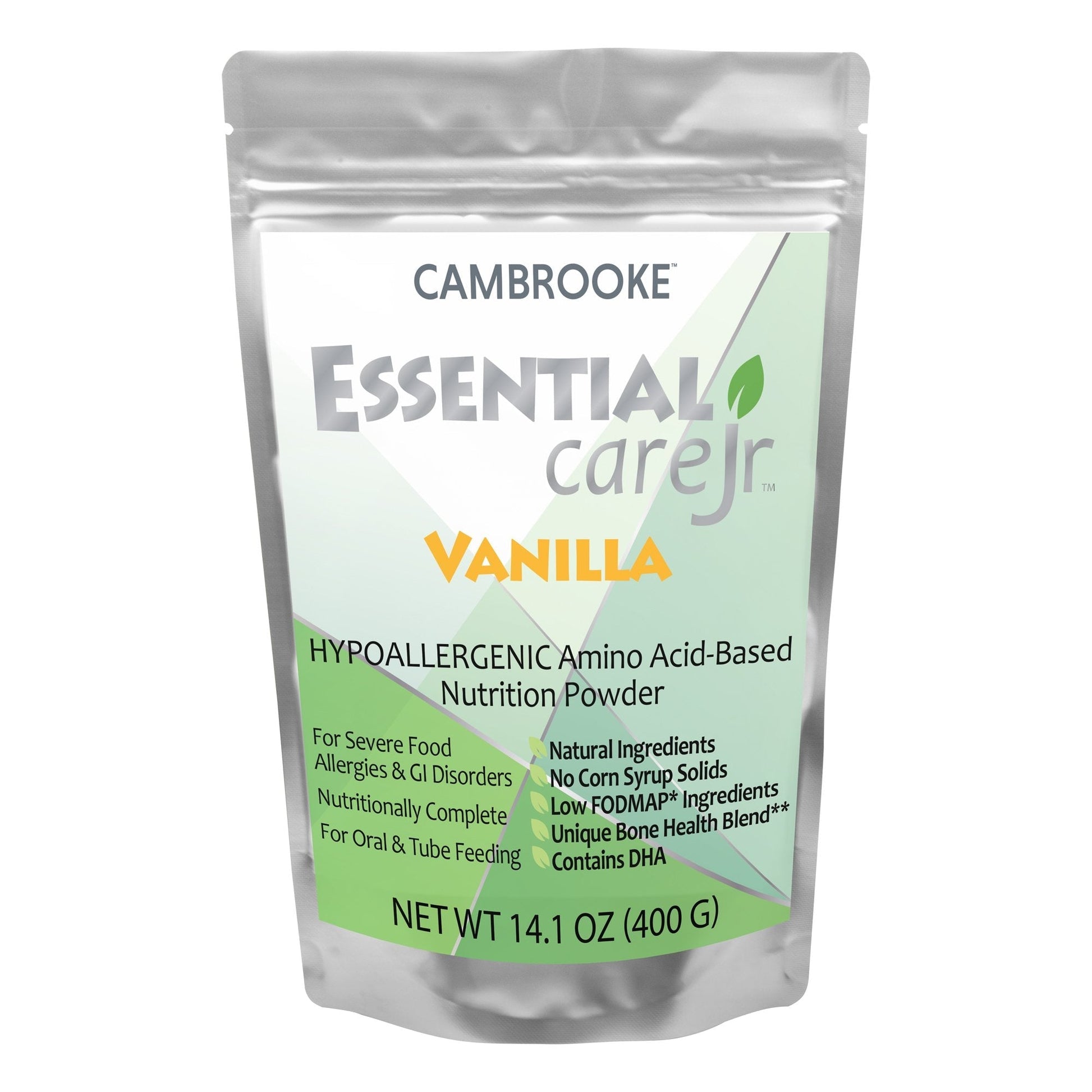 Vanilla hypoallergenic amino acid-based pediatric formula powder, 14.1 oz bag
