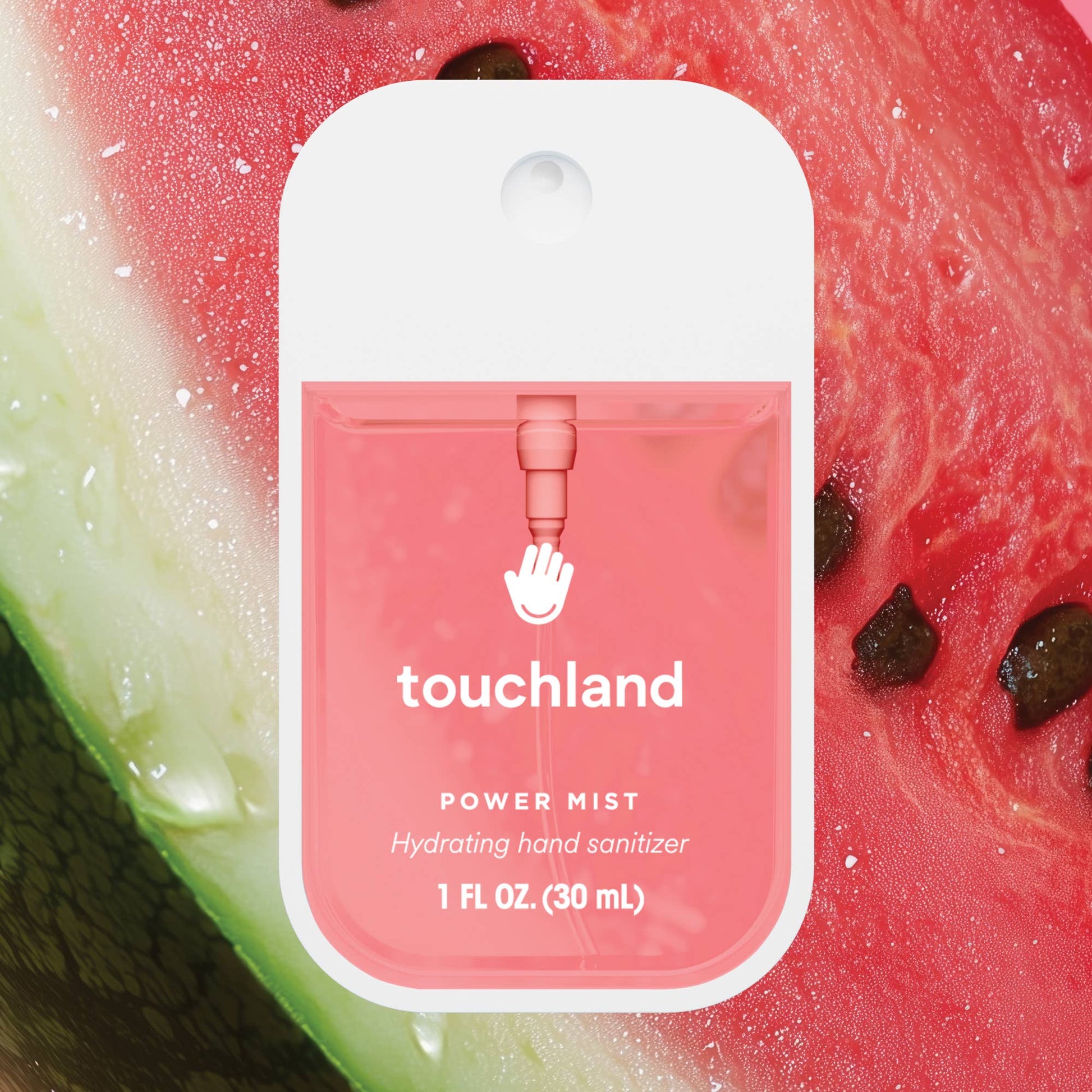 Pink touchland Power Mist hydrating hand sanitizer pouch, 1 fl oz (30 mL)