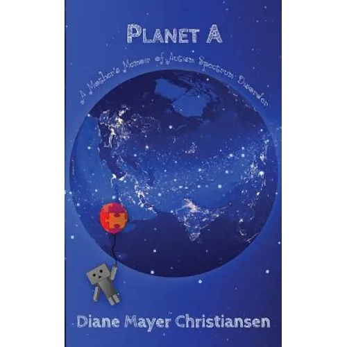 Paperback book: blue space cover with planet illustration, title Planet A