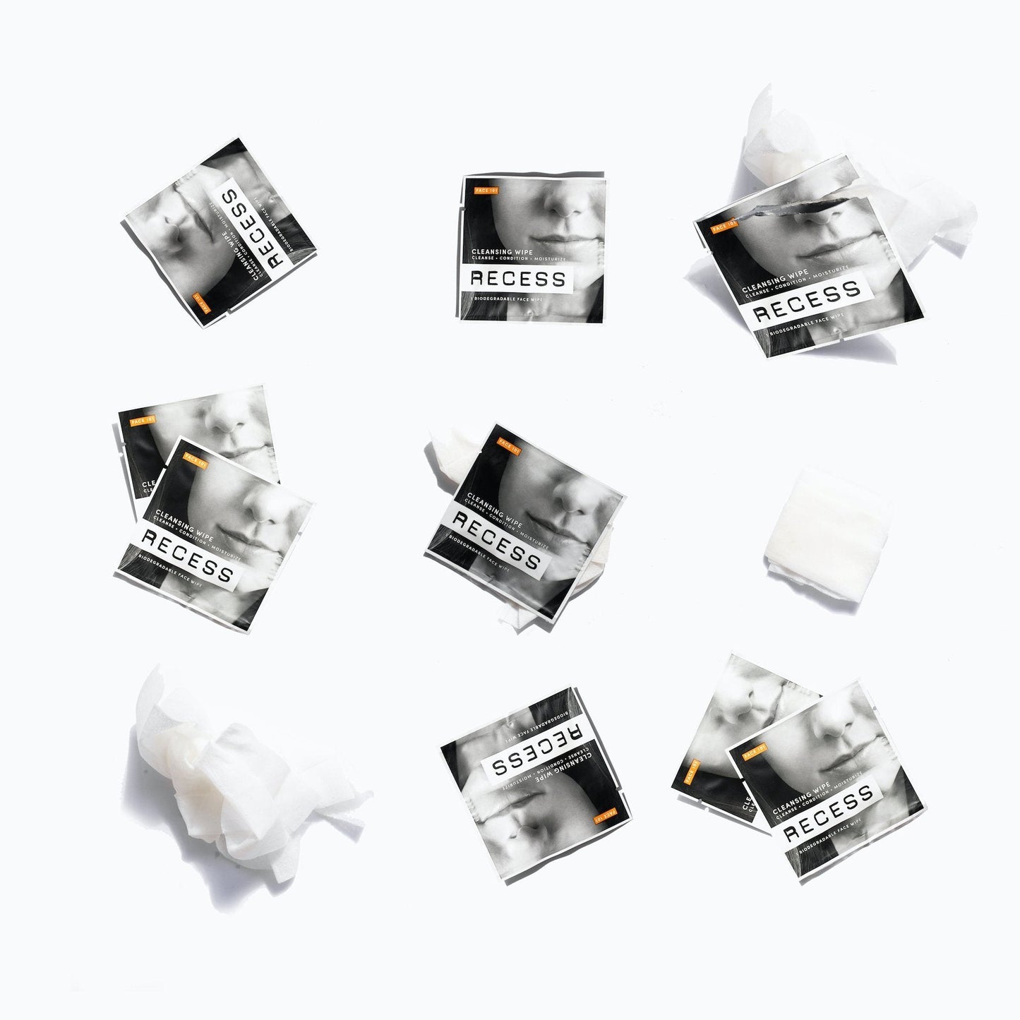 Multiple packages of 'Recess' on a white background