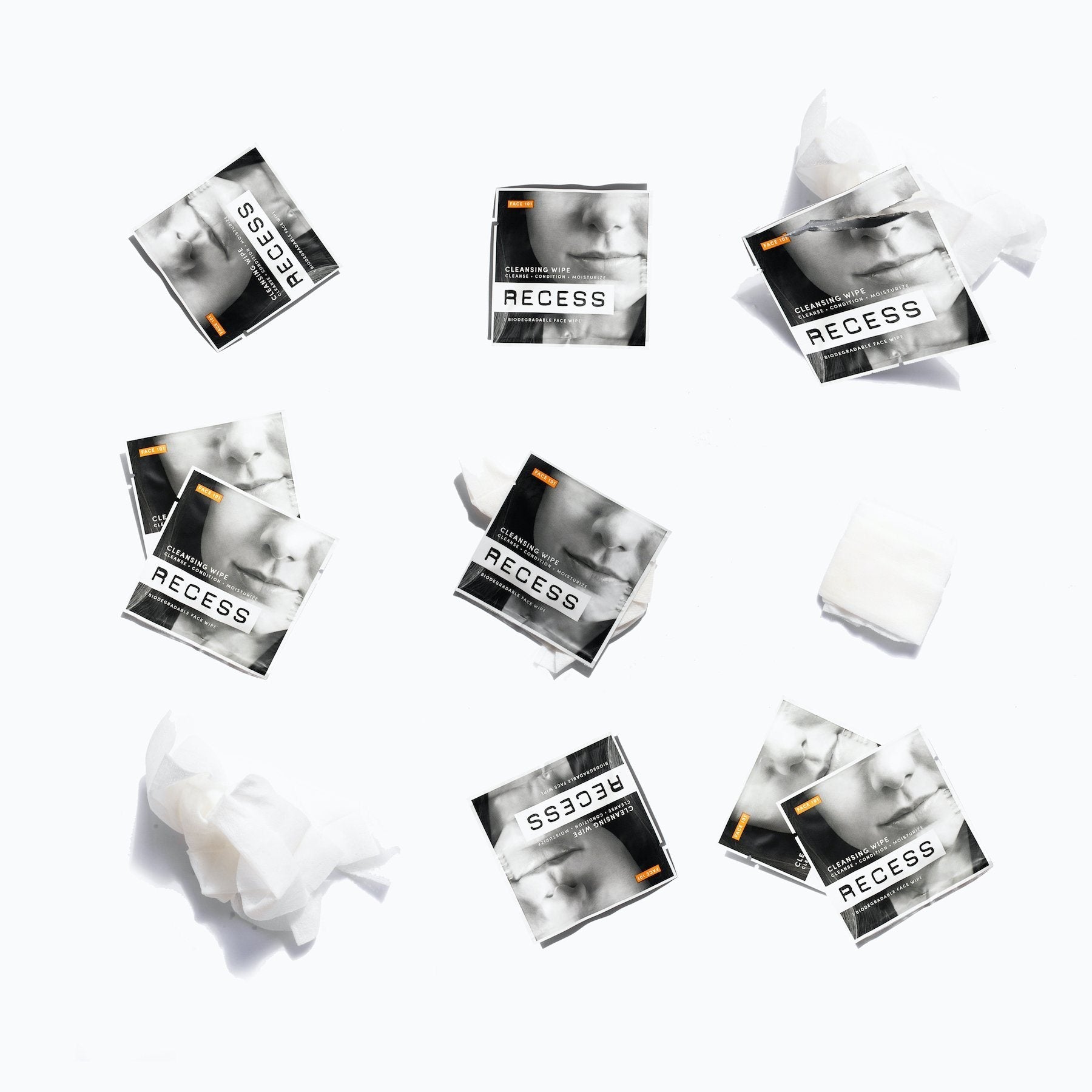 Multiple packages of 'Recess' on a white background