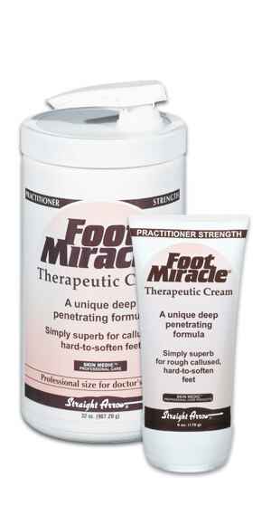Foot Miracle therapeutic foot cream tub with lid and squeeze tube