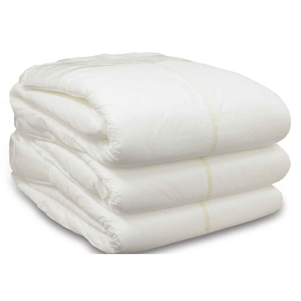 Stack of white adult briefs with blue tabs, absorbent underwear