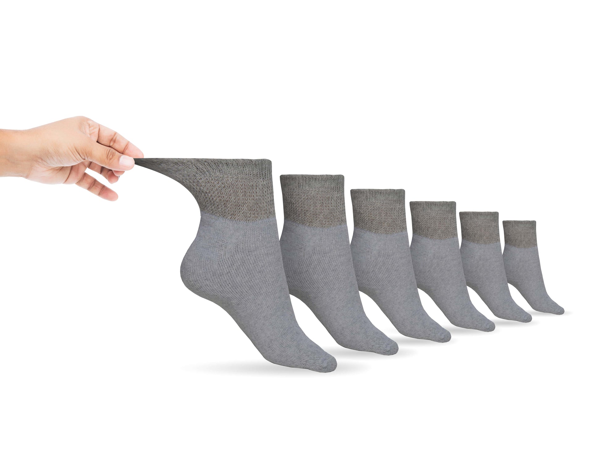 Men's Cotton Diabetic Ankle Socks (6 Pair) DSC