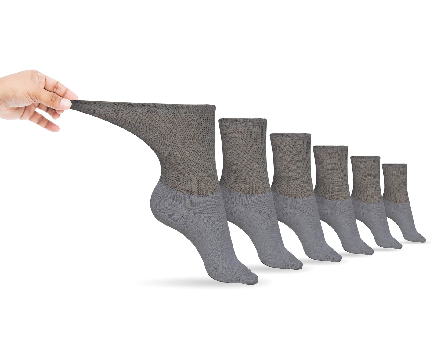 Men's Cotton Diabetic Crew Socks (6 Pair) DSC