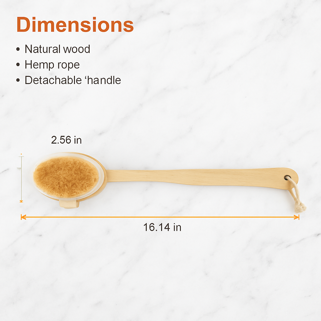 Bath Brush with Long Handle and Detachable Scrubber LJGDeals