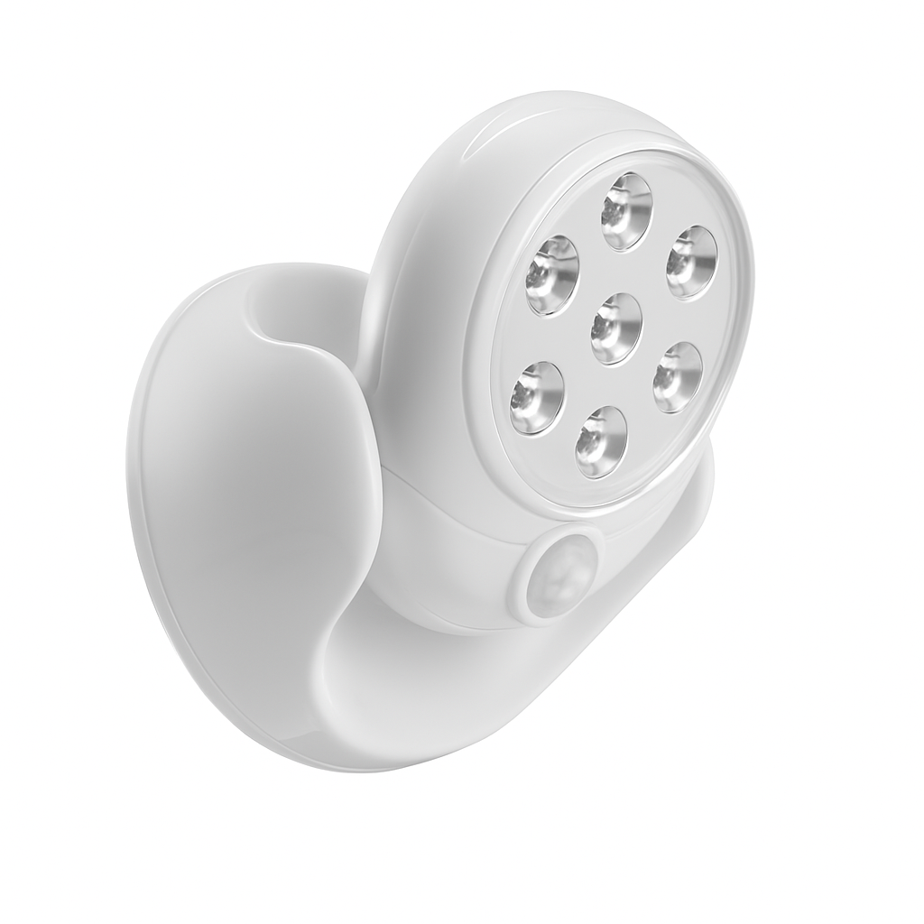 Wireless LED Spotlight 90 ° Motion Sensor Night Lamp 360°Rotate Cordless Stairs Lights Battery Operated w/23ft Sensing Range for Closet Bathroom LJGDeals