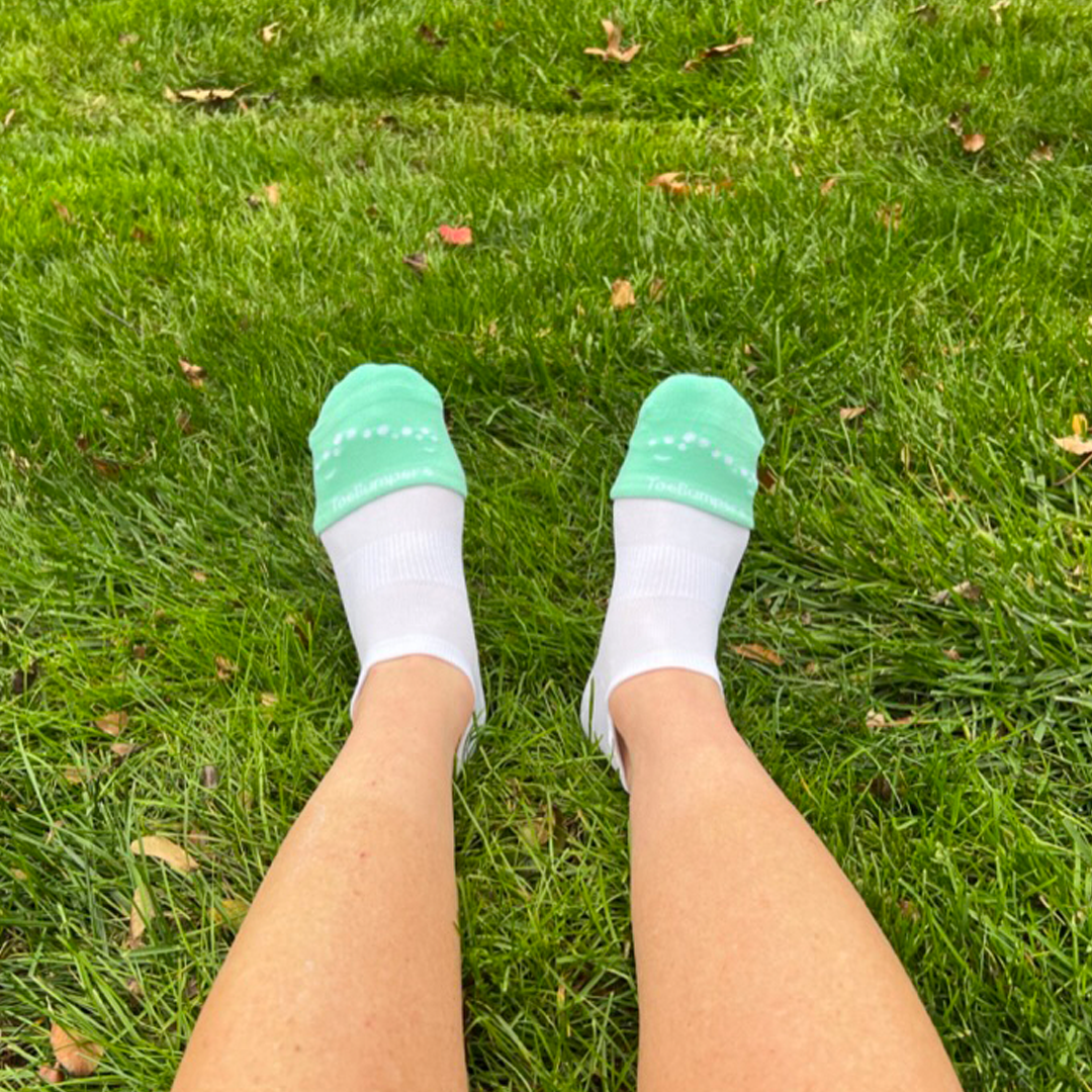 Women's Toe-Protection Compression Running Socks (2 Pair) Toe Bumpers