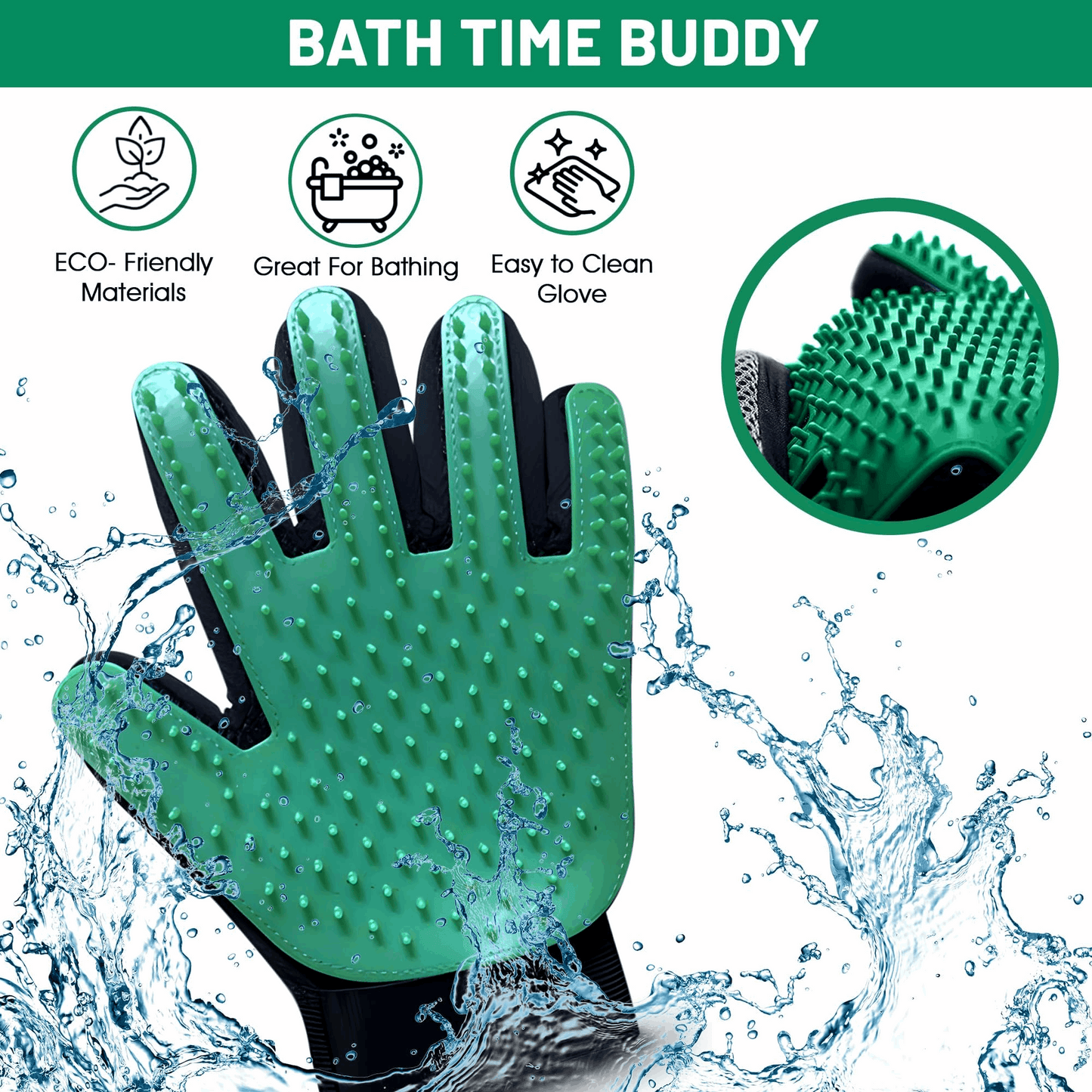 Premium Silicone Pet Grooming Gloves - Gentle Deshedding & Massage for Dogs & Cats