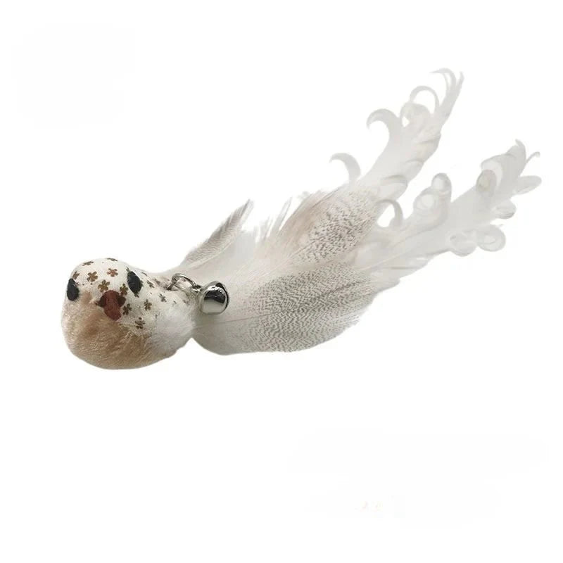 Hands-Free Feather Cat Wand with Bell – Suction Cup Interactive Toy