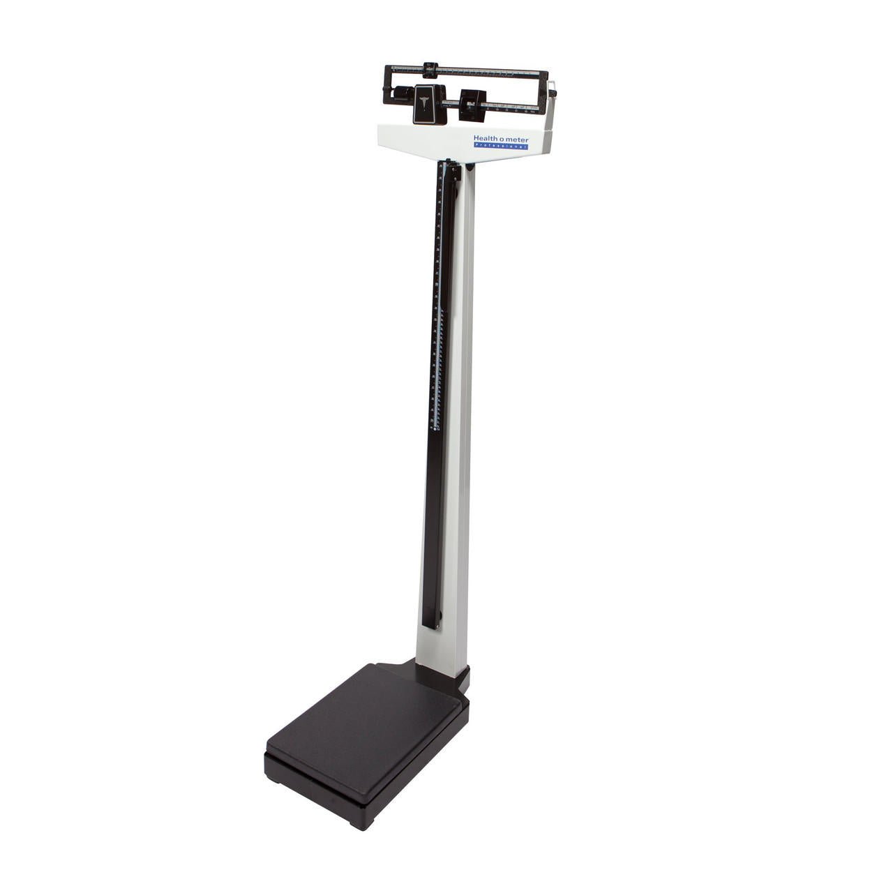 Mechanical beam column scale with height rod and flat base, up to 390 lb