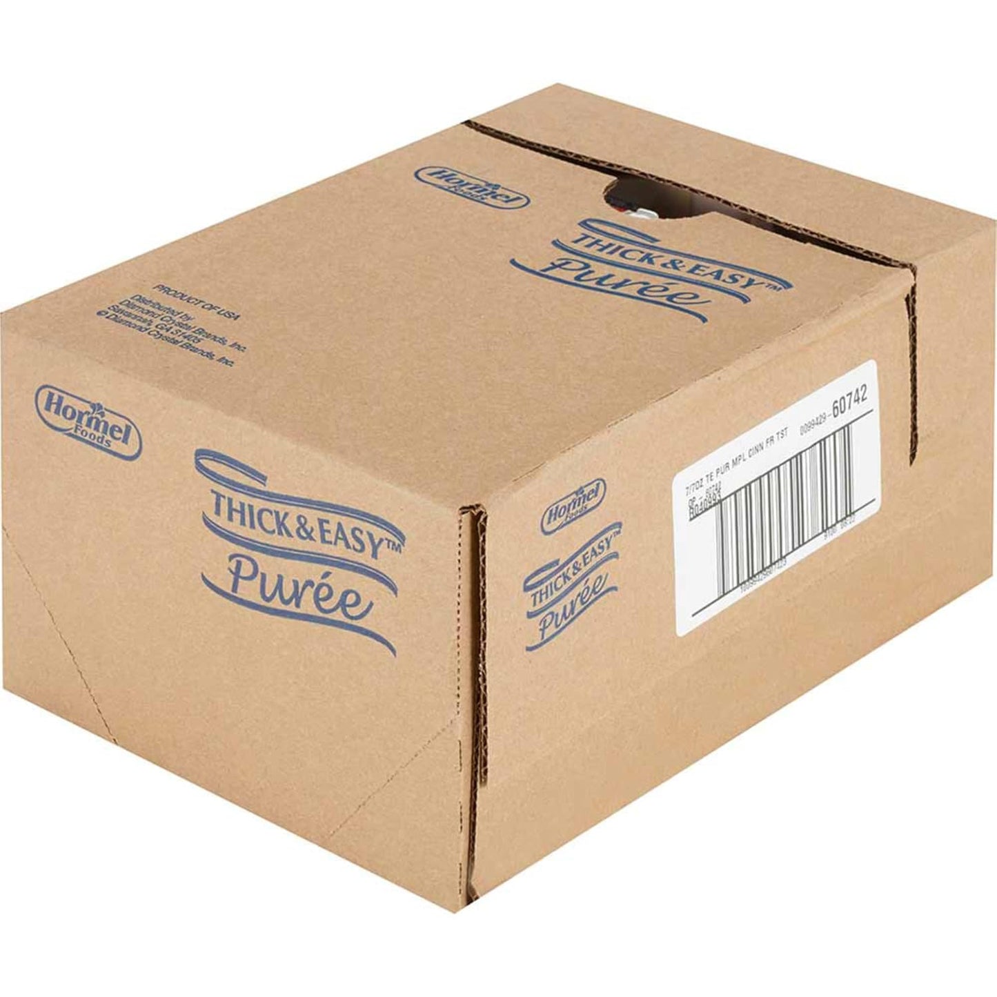 Case box for Thick & Easy puree, French toast maple cinnamon label