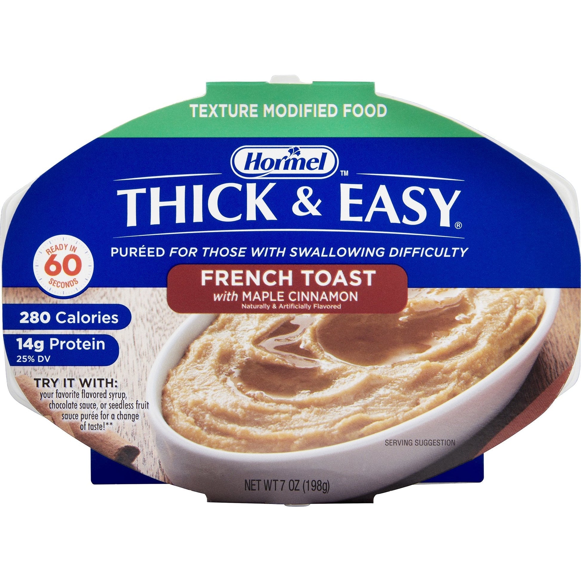 Thick & Easy French toast puree cup, maple cinnamon flavor, texture-modified food