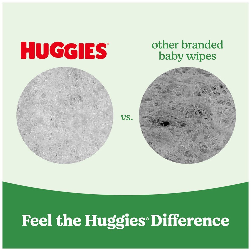 Huggies Difference feel-the-difference texture comparison for baby wipes
